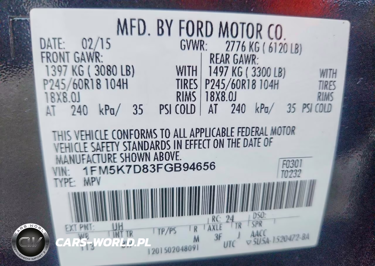 2015 Ford Explorer Xlt VIN:1FM5K7D83FGB94656 - 14