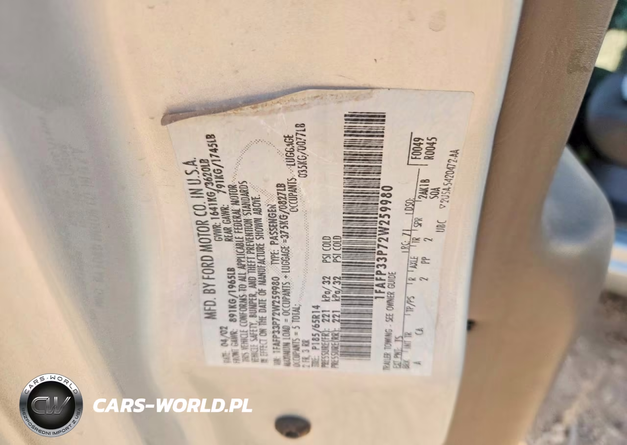 2002 Ford Focus Lx VIN:1FAFP33P72W259980 - 12