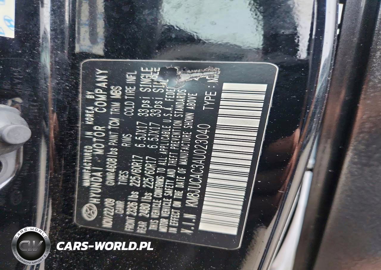 2010 Hyundai Tucson Gls VIN:KM8JUCAC3AU023040 - 13