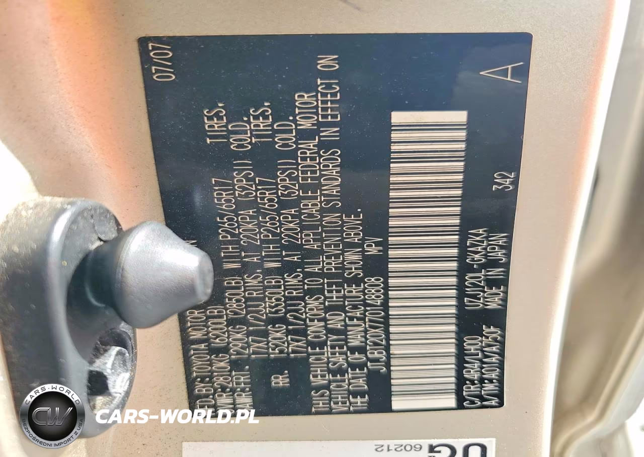 2007 Lexus Gx 470 VIN:JTJBT20X770148808 - 14