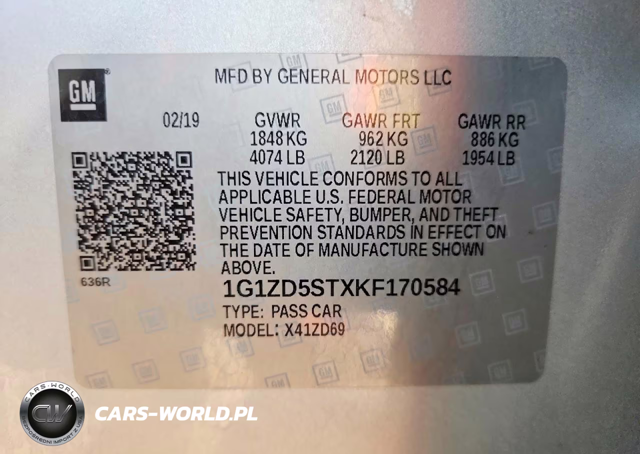 2019 Chevrolet Malibu Lt VIN:1G1ZD5STXKF170584 - 12