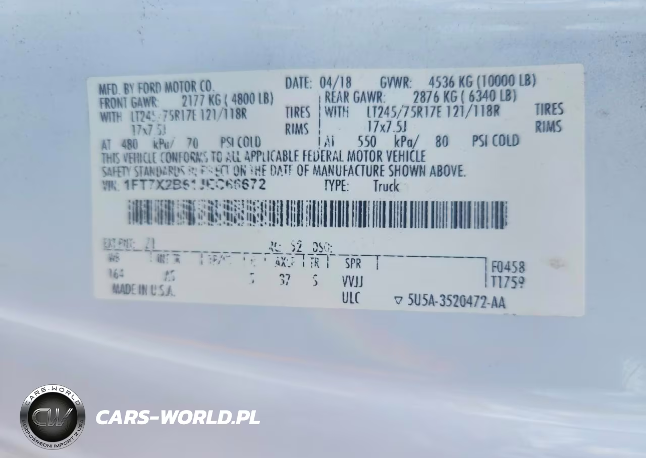2018 Ford F250 Super Duty VIN:1FT7X2B61JEC66672 - 12