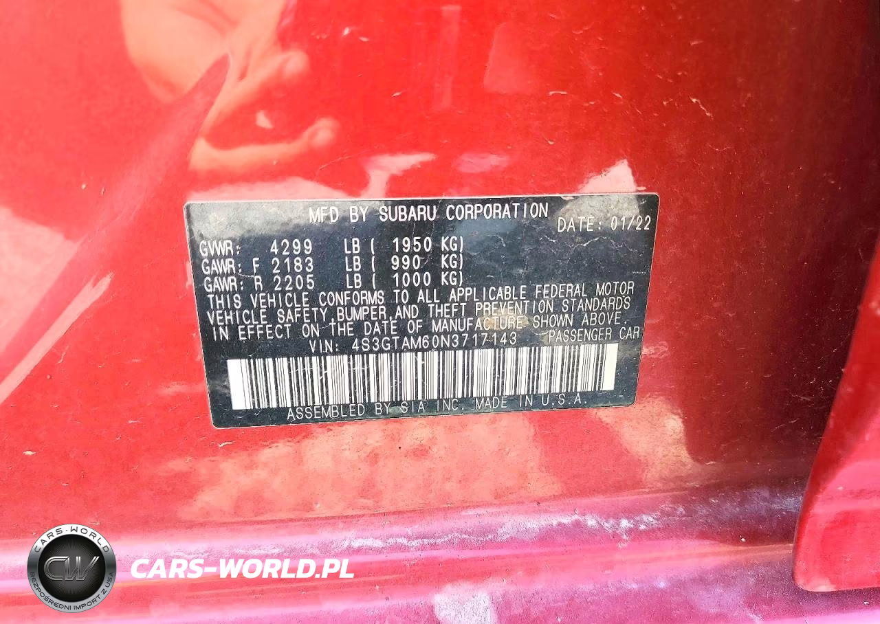 2022 Subaru Impreza Sport VIN:4S3GTAM60N3717143 - 12