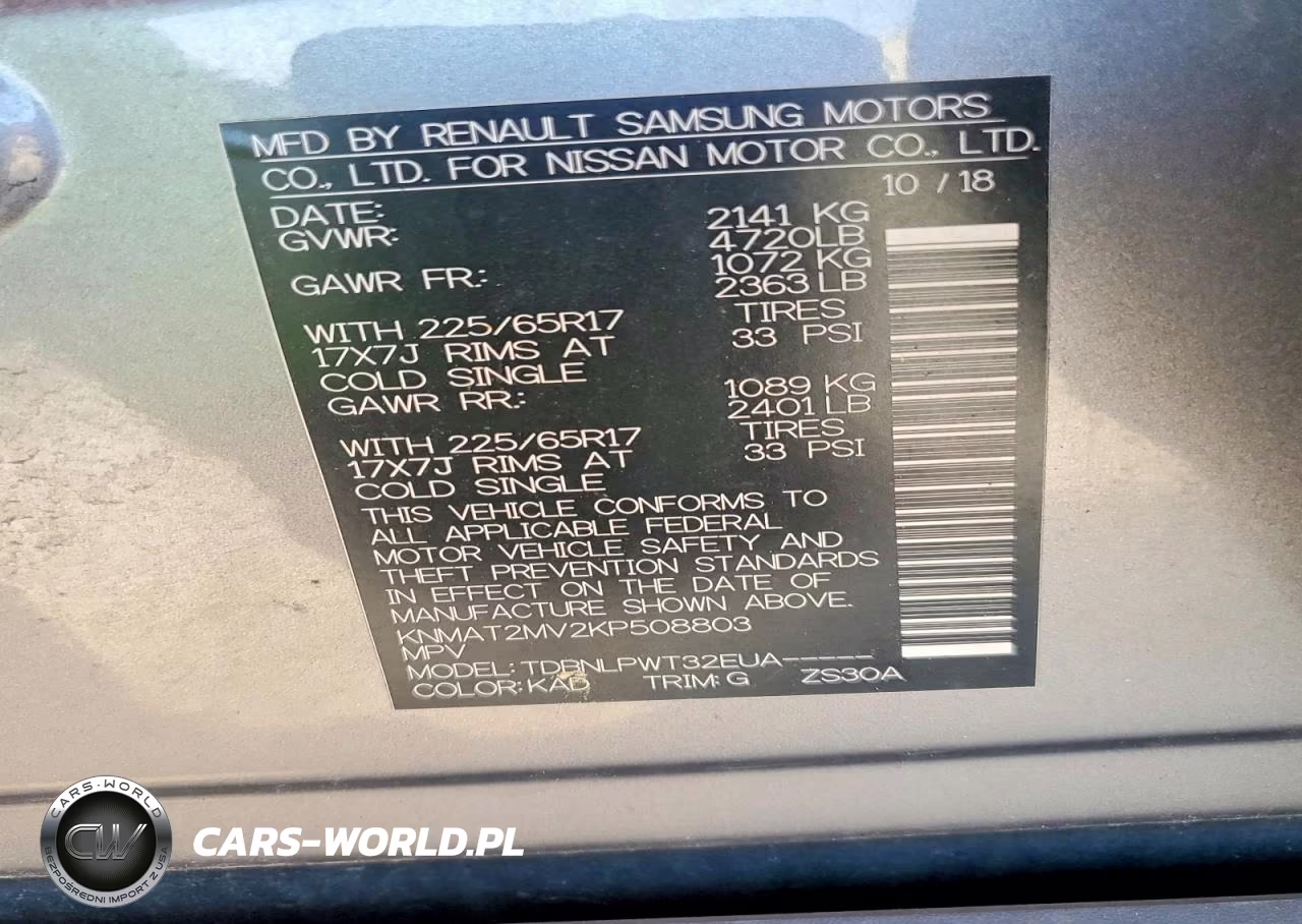 2019 Nissan Rogue S VIN:KNMAT2MV2KP508803 - 12