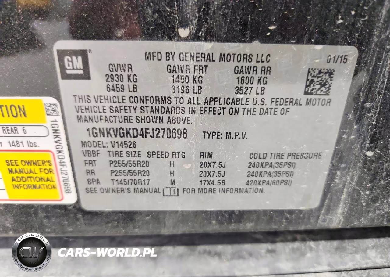 2015 Chevrolet Traverse 1Lt VIN:1GNKVGKD4FJ270698 - 13