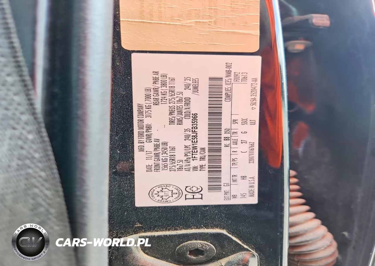 2018 Ford F150 Supercrew VIN:1FTEW1E58JFB35966 - 12