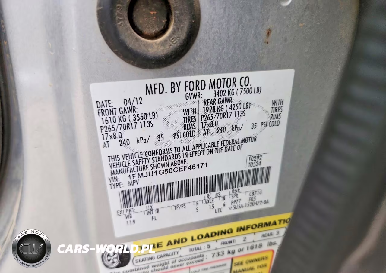 2012 Ford Expedition Xl VIN:1FMJU1G50CEF46171 - 14