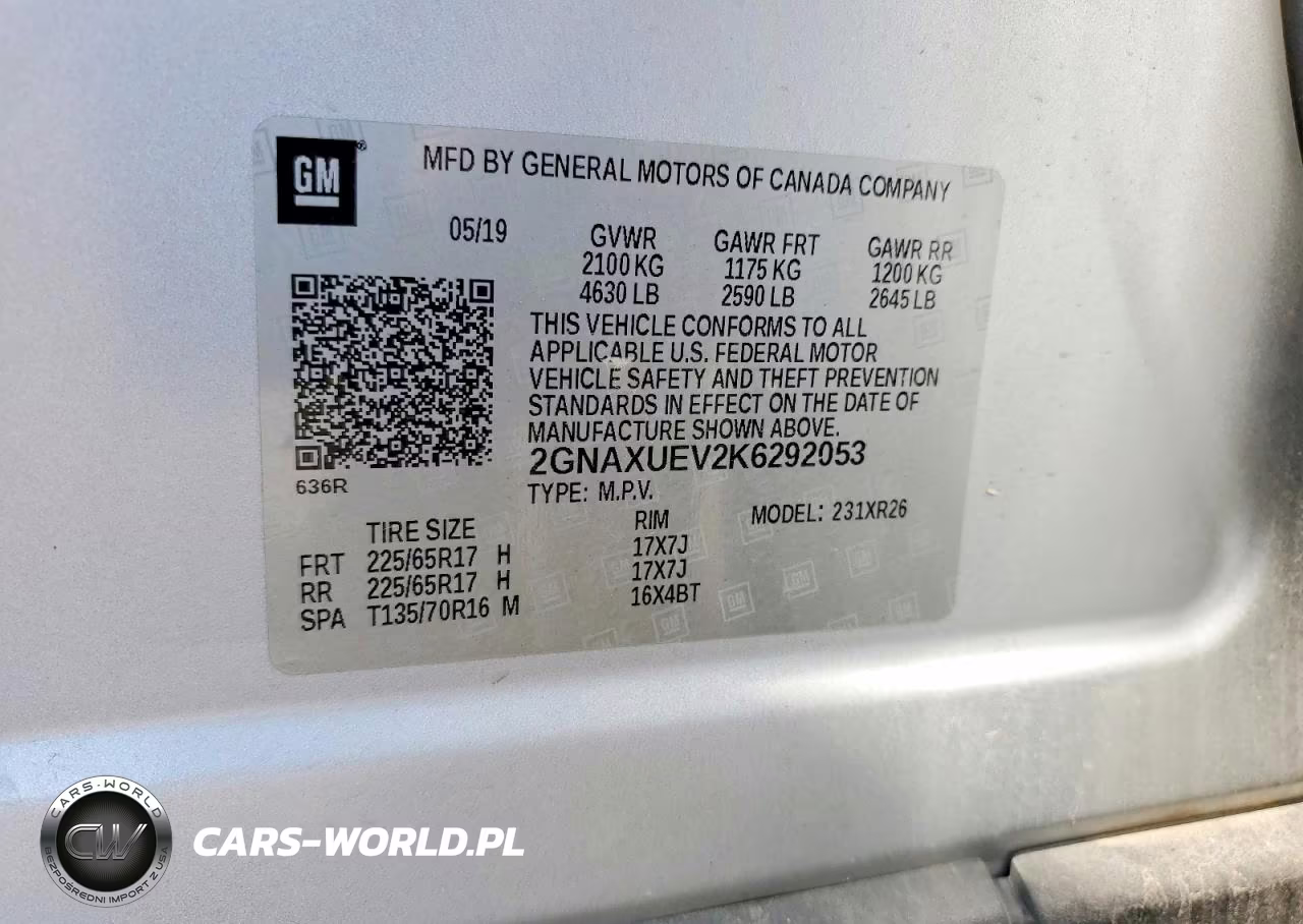 2019 Chevrolet Equinox Lt VIN:2GNAXUEV2K6292053 - 13