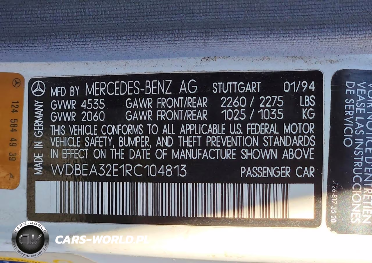 1994 Mercedes-Benz E 320 VIN:WDBEA32E1RC104813 - 12