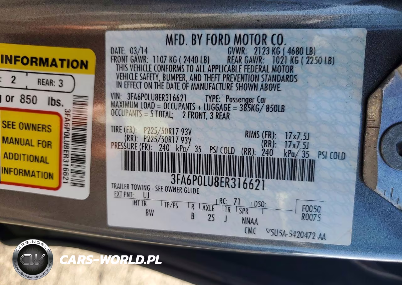 2014 Ford Fusion Se Hybrid VIN:3FA6P0LU8ER316621 - 12