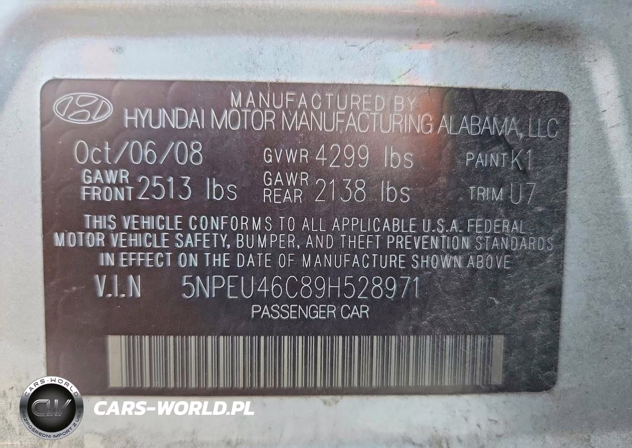 2009 Hyundai Sonata Limited VIN:5NPEU46C89H528971 - 12
