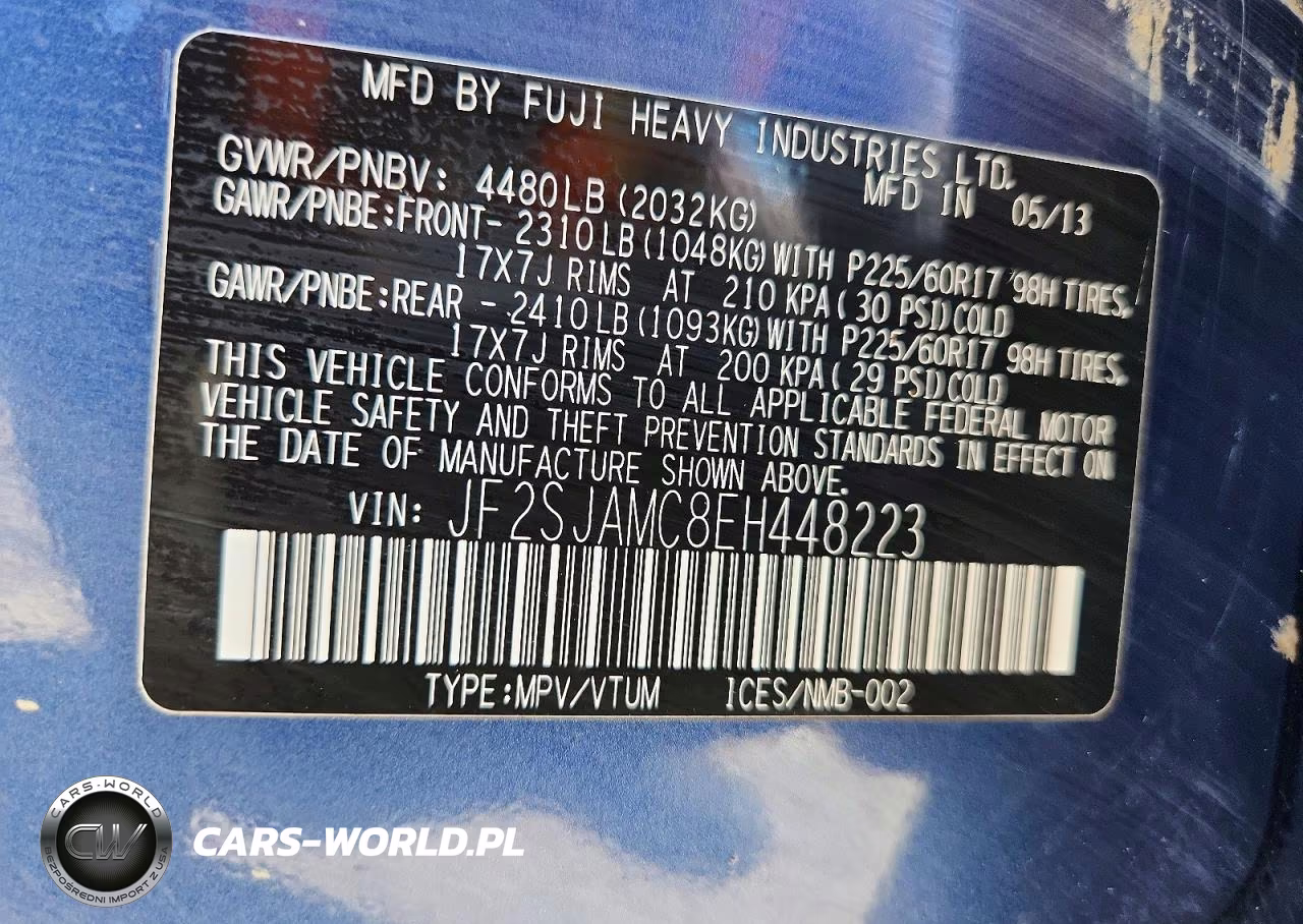 2014 Subaru Forester 2.5I Touring VIN:JF2SJAMC8EH448223 - 13