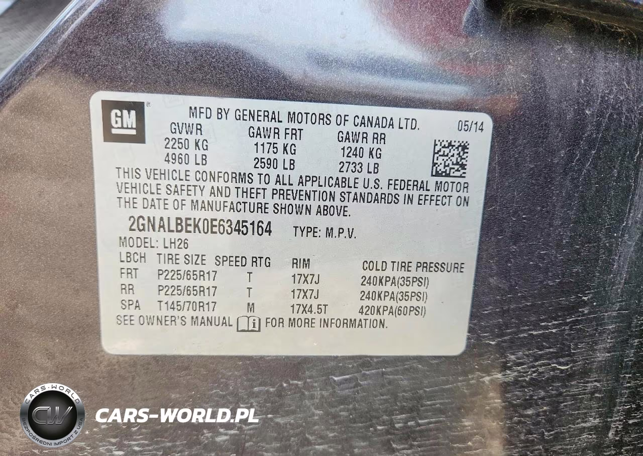 2014 Chevrolet Equinox Lt VIN:2GNALBEK0E6345164 - 13