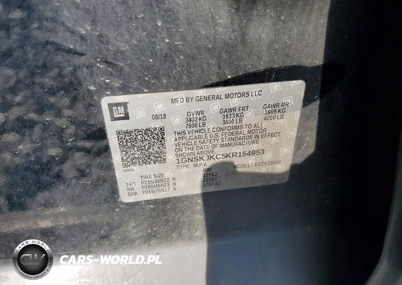 2019 Chevrolet Suburban K1500 Premier VIN:1GNSKJKC5KR154953 - 13
