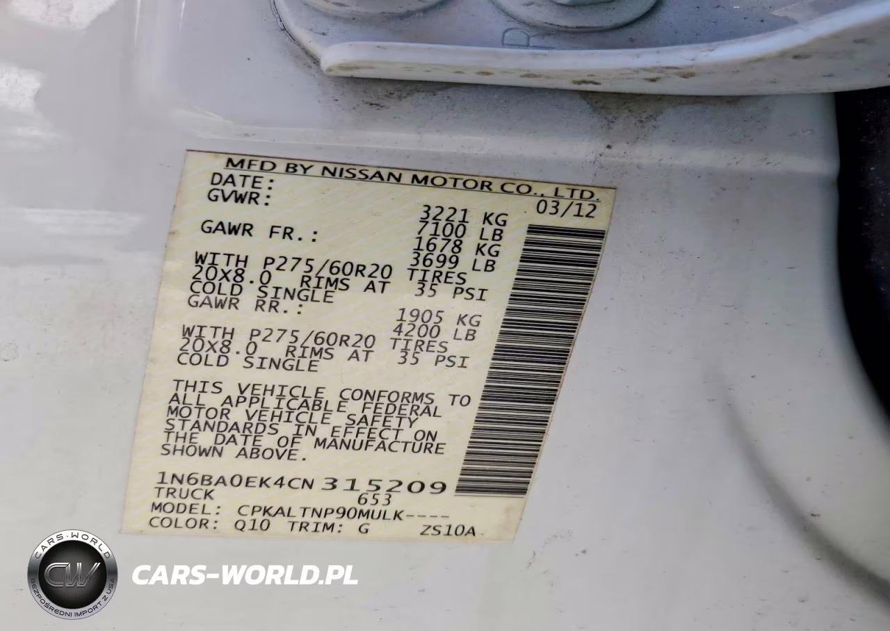 2012 Nissan Titan S VIN:1N6BA0EK4CN315209 - 12