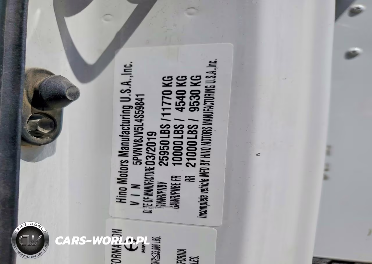 2020 Hino 338 Box Truck VIN:0LDL0T61746766 - 12