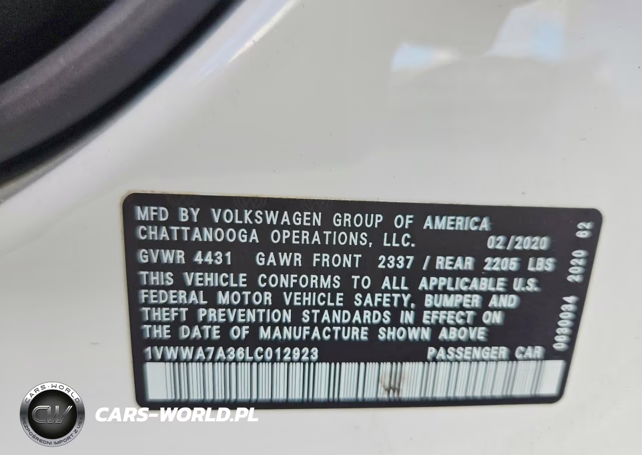 2020 Volkswagen Passat Se VIN:1VWWA7A36LC012923 - 13