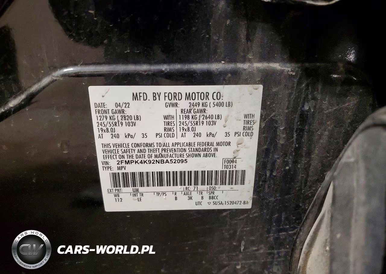 2022 Ford Edge Titanium VIN:2FMPK4K92NBA52095 - 13