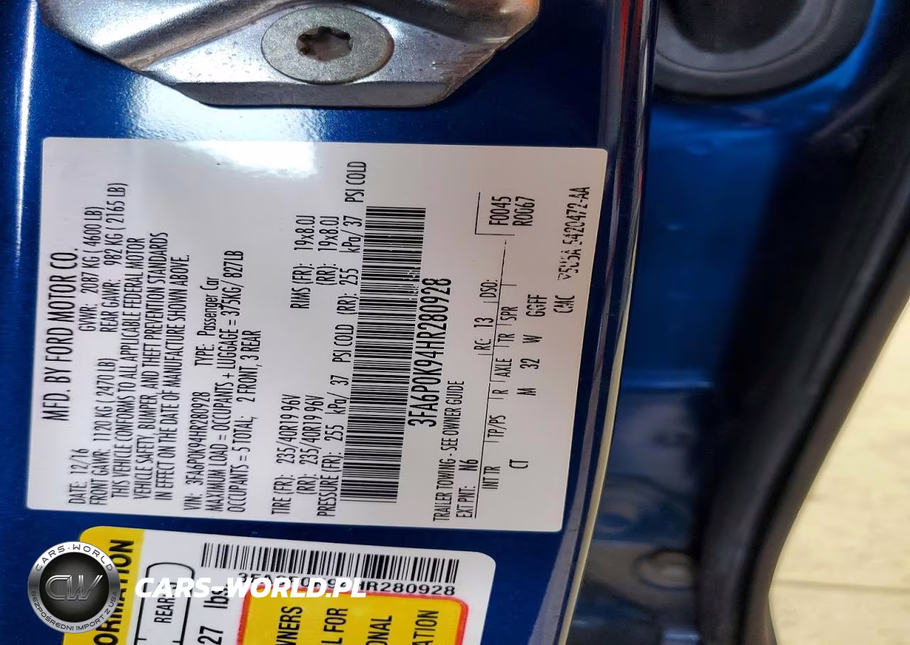 2017 Ford Fusion Titanium VIN:3FA6P0K94HR280928 - 12