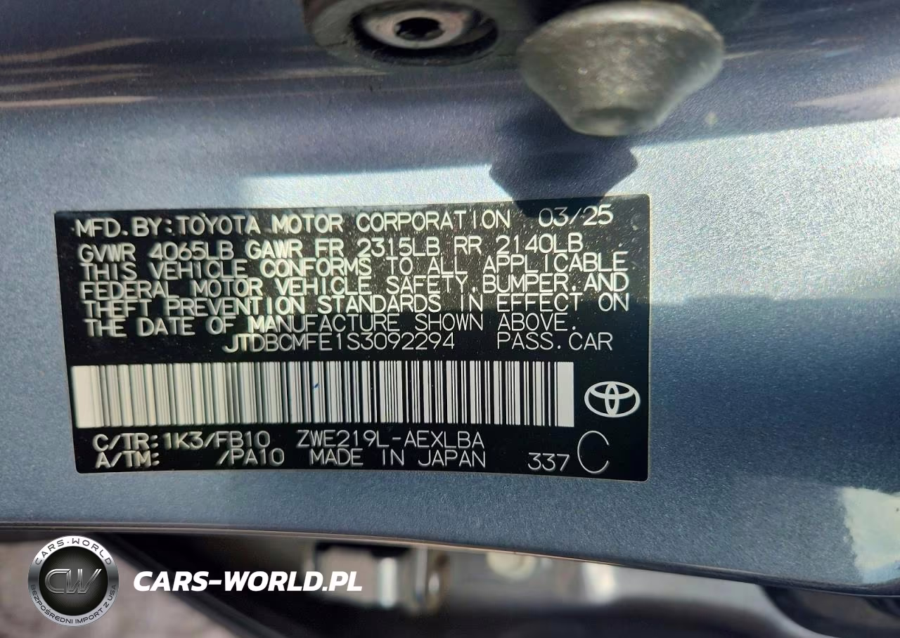 2025 Toyota Corolla Hybrid Le VIN:JTDBCMFE1S3092294 - 12