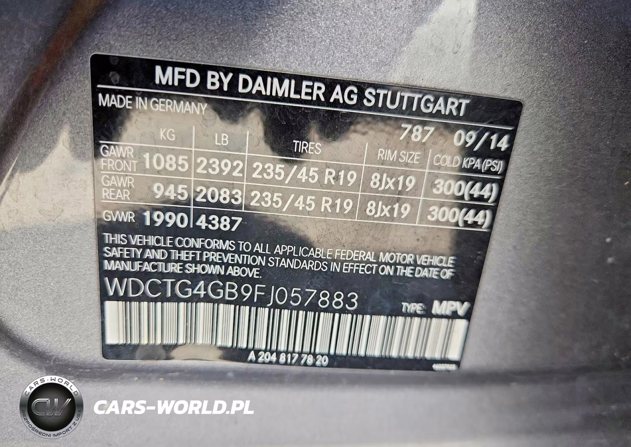 2015 Mercedes-Benz Gla 250 4Matic VIN:WDCTG4GB9FJ057883 - 14