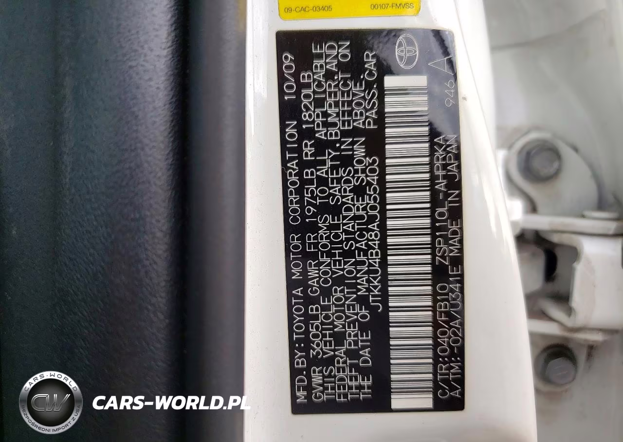 2010 Scion Xd Base VIN:JTKKU4B48AJ055403 - 12