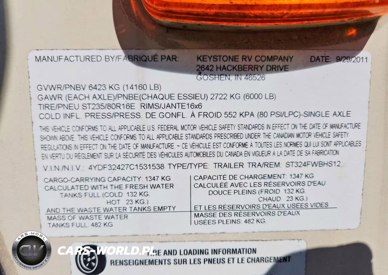 2012 Keystone Copper Canyon Camper VIN:4YDF32427C1531538 - 10