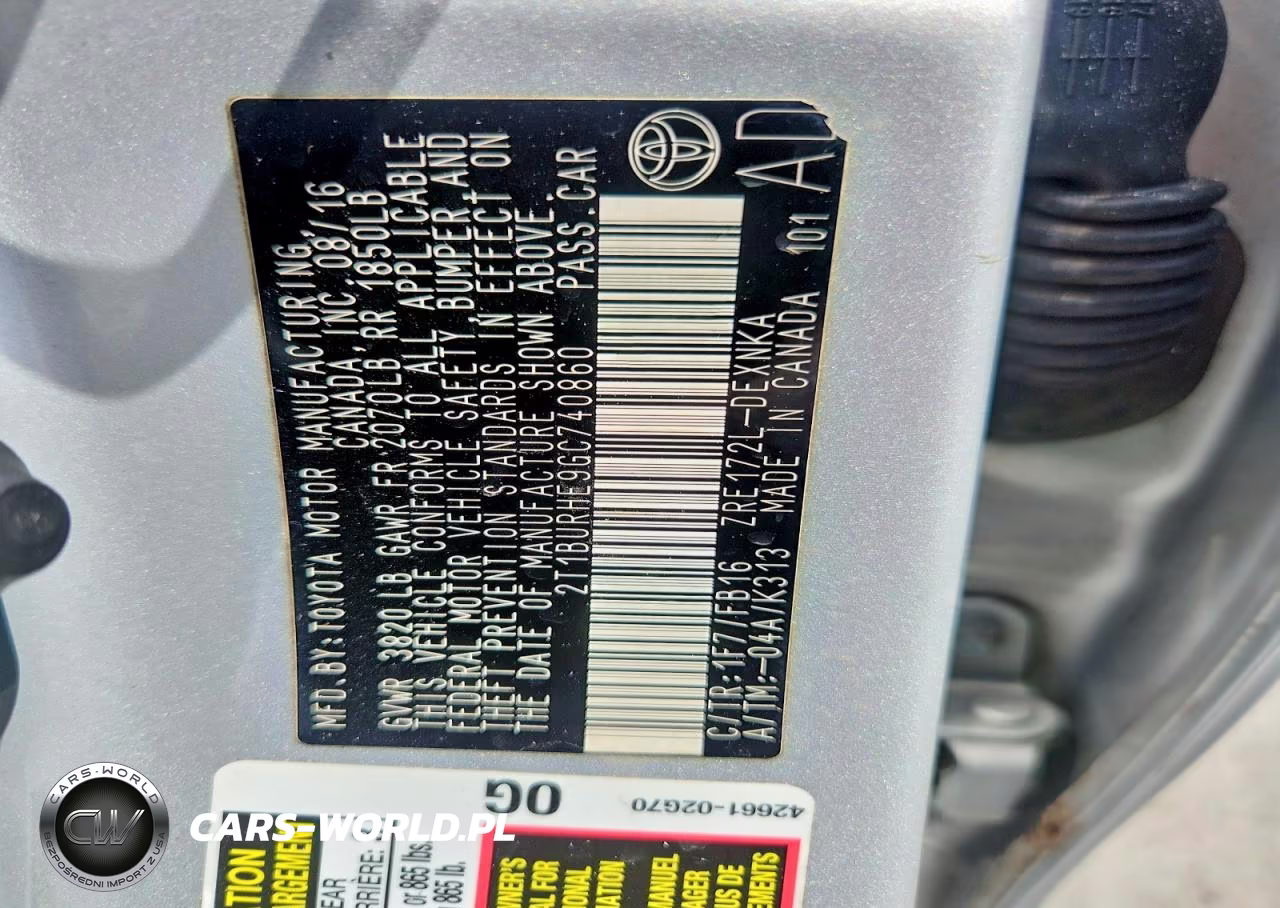 2016 Toyota Corolla Le VIN:2T1BURHE9GC740860 - 13