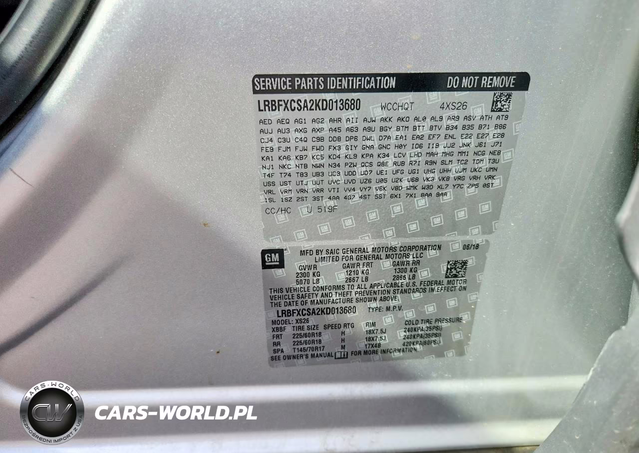 2019 Buick Envision Essence VIN:LRBFXCSA2KD013680 - 13