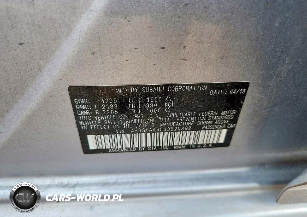 2018 Subaru Impreza VIN:4S3GKAA65J3620392 - 12