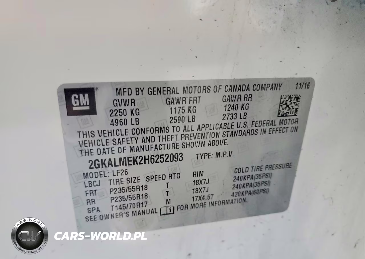 2017 GMC Terrain Sle VIN:2GKALMEK2H6252093 - 13