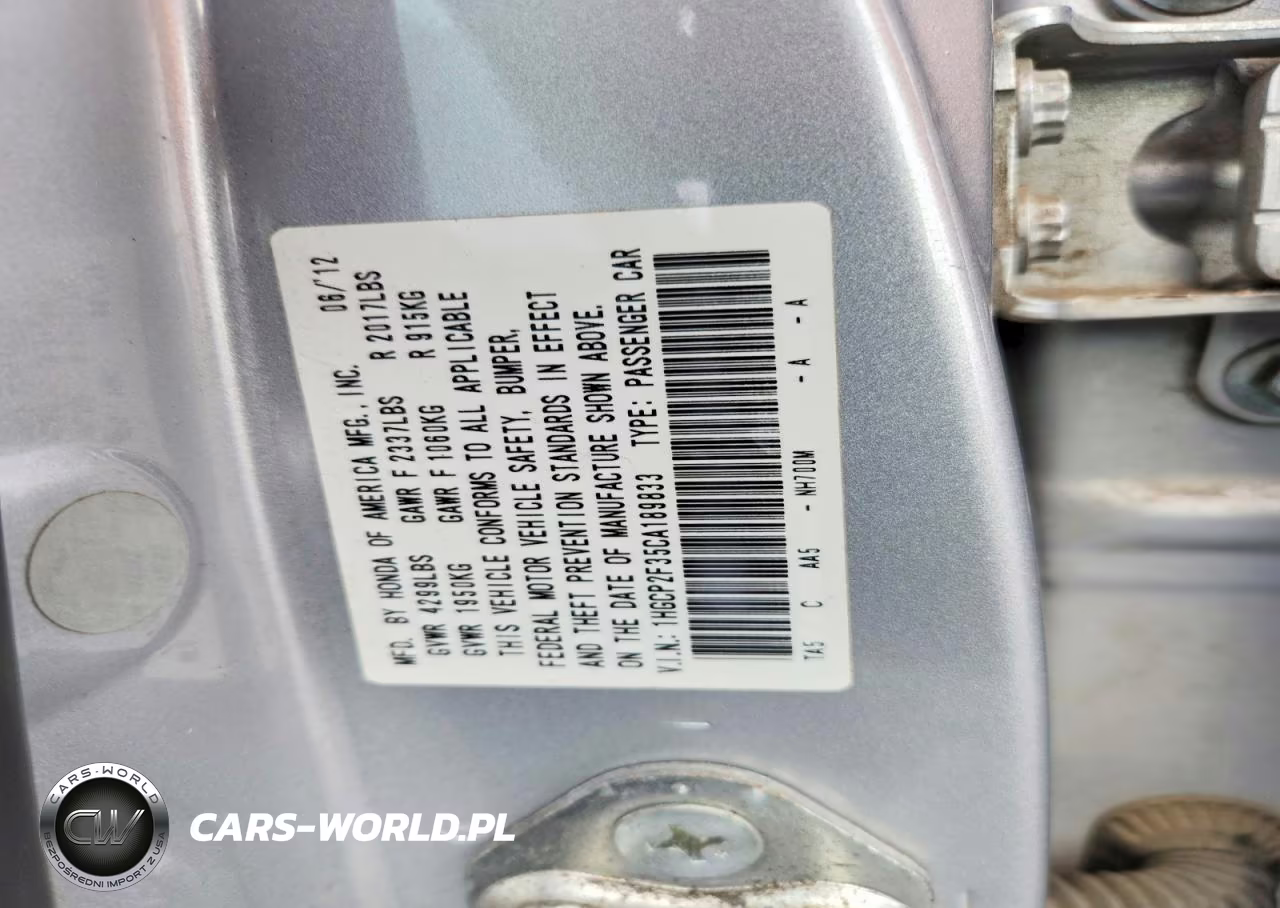 2012 Honda Accord Lx VIN:1HGCP2F35CA189833 - 13