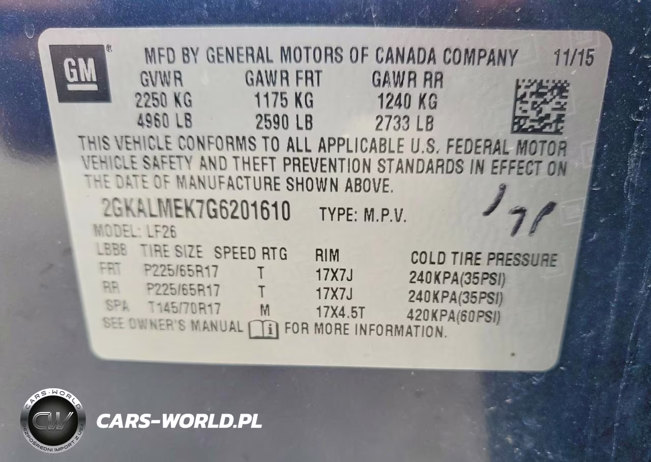 2016 GMC Terrain Sle VIN:2GKALMEK7G6201610 - 13