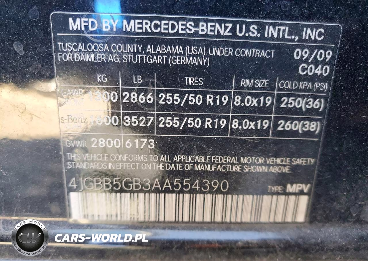 2010 Mercedes-Benz Ml 350 VIN:4JGBB5GB3AA554390 - 13