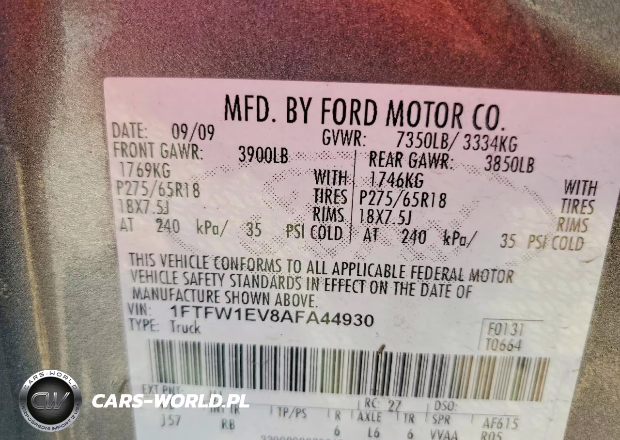2010 Ford F-150 Fx4-Harley-Davidson-King Ranch-Lariat-Platinum-Xl-Xlt VIN:1FTFW1EV8AFA44930 - 12