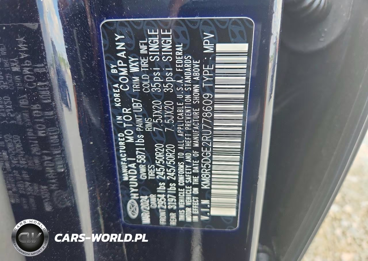 2024 Hyundai Palisade Limited VIN:KM8R5DGE2RU778609 - 14