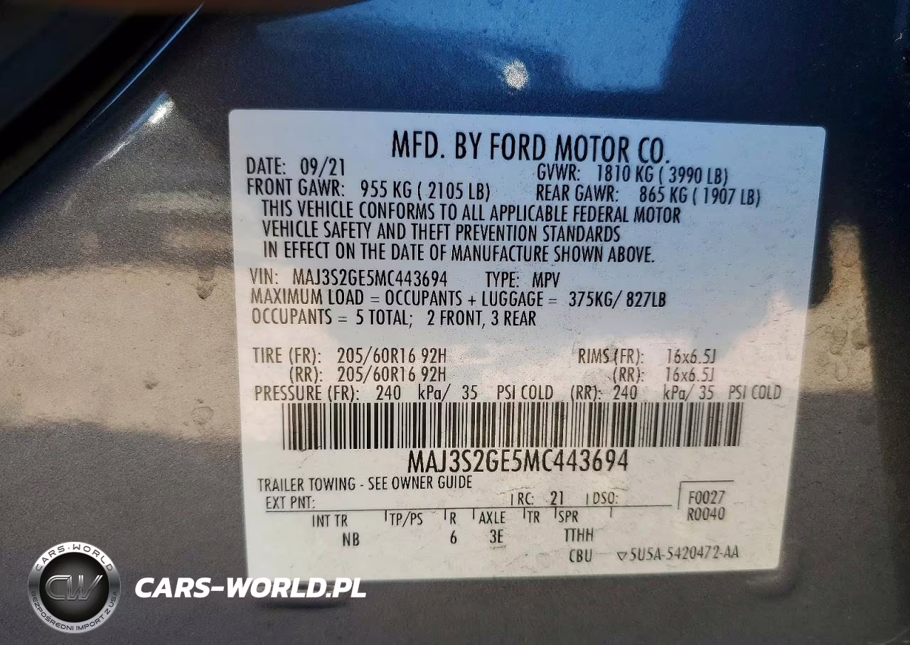 2021 Ford Ecosport Se VIN:MAJ3S2GE5MC443694 - 13