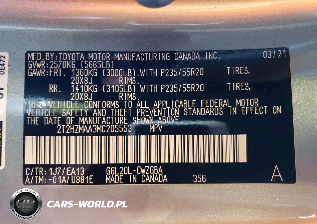 2021 Lexus Rx 350 VIN:2T2HZMAA3MC205553 - 13
