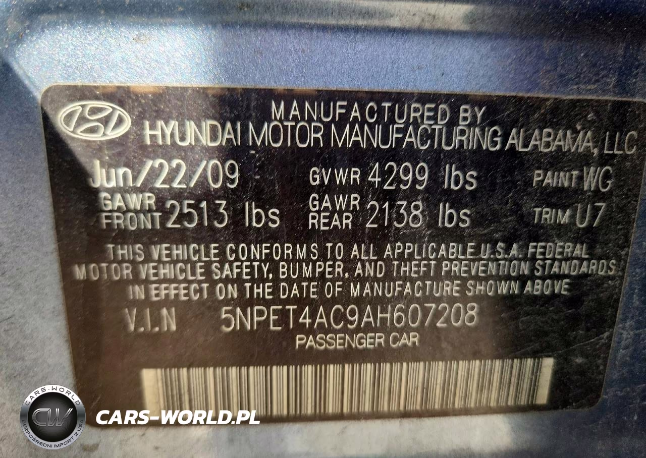2010 Hyundai Sonata Gls VIN:5NPET4AC9AH607208 - 12