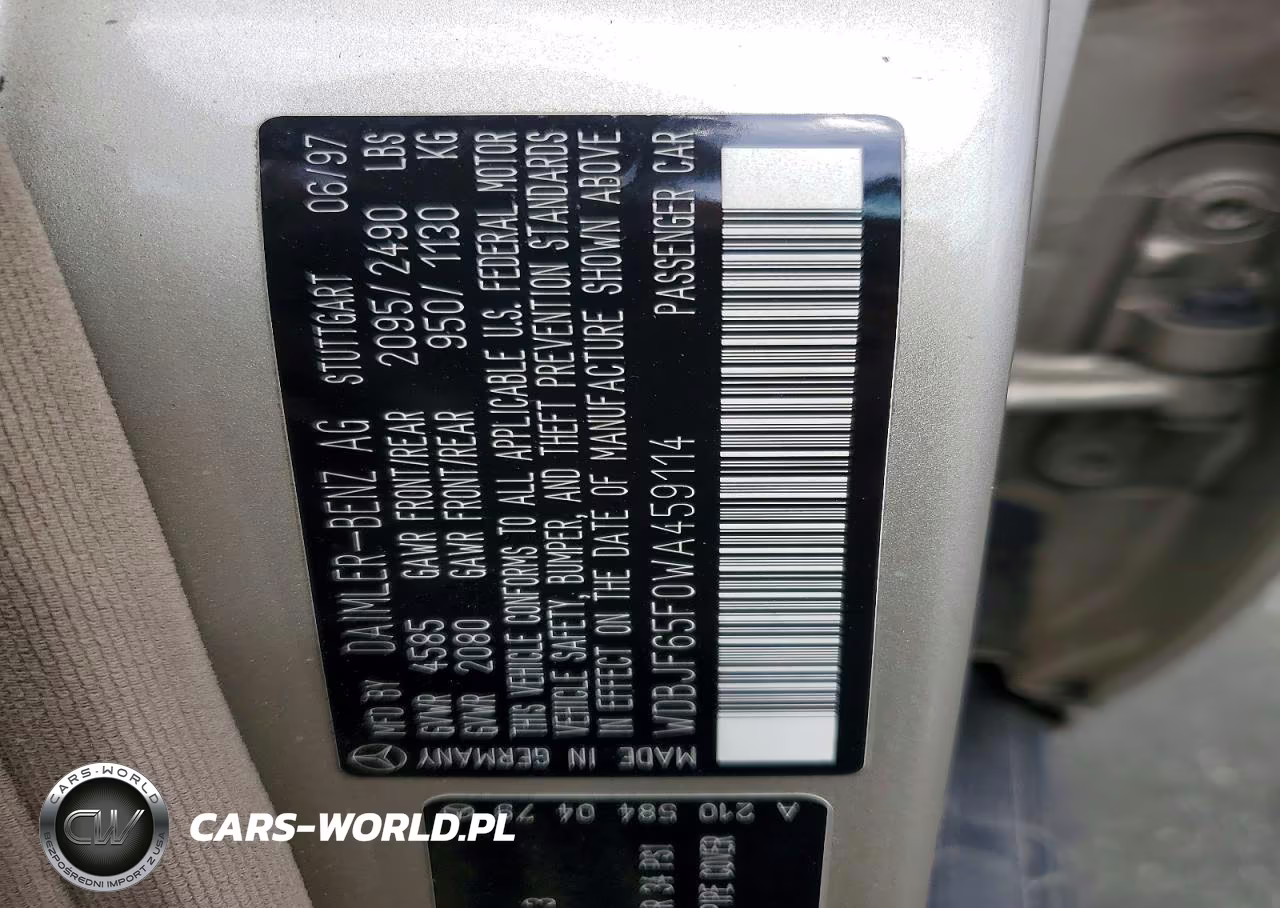 1998 Mercedes-Benz E 320 VIN:WDBJF65F0WA459114 - 12