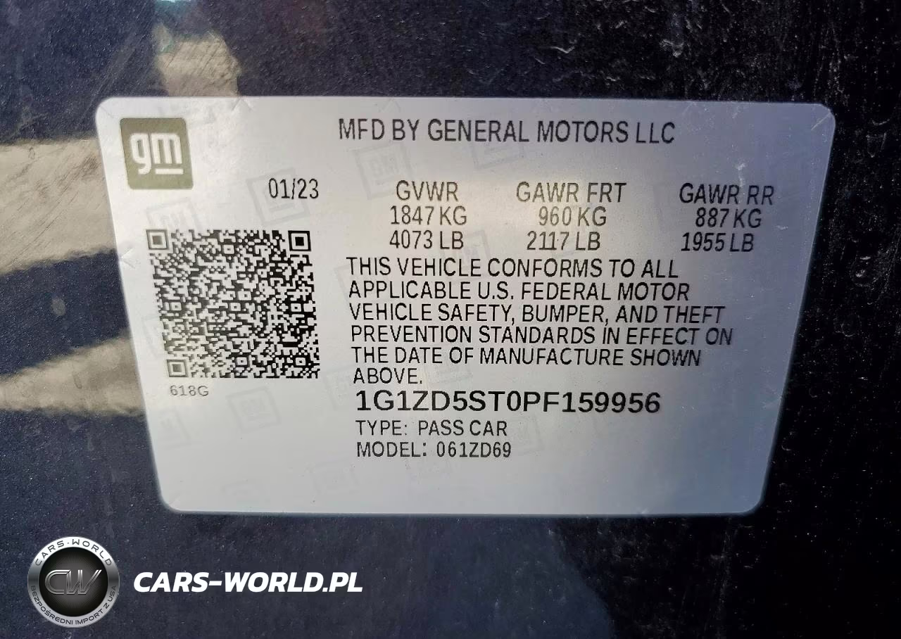 2023 Chevrolet Malibu Lt VIN:1G1ZD5ST0PF159956 - 12