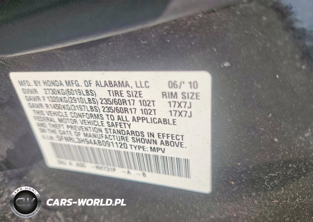 2010 Honda Odyssey Touring VIN:5FNRL3H94AB091120 - 12