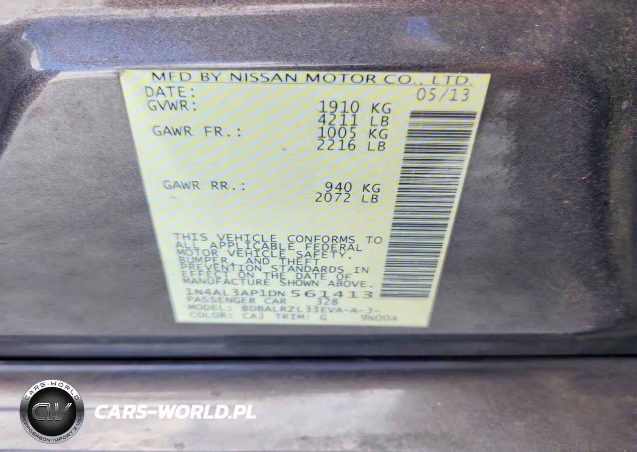 2013 Nissan Altima 2.5 VIN:1N4AL3AP1DN561413 - 13