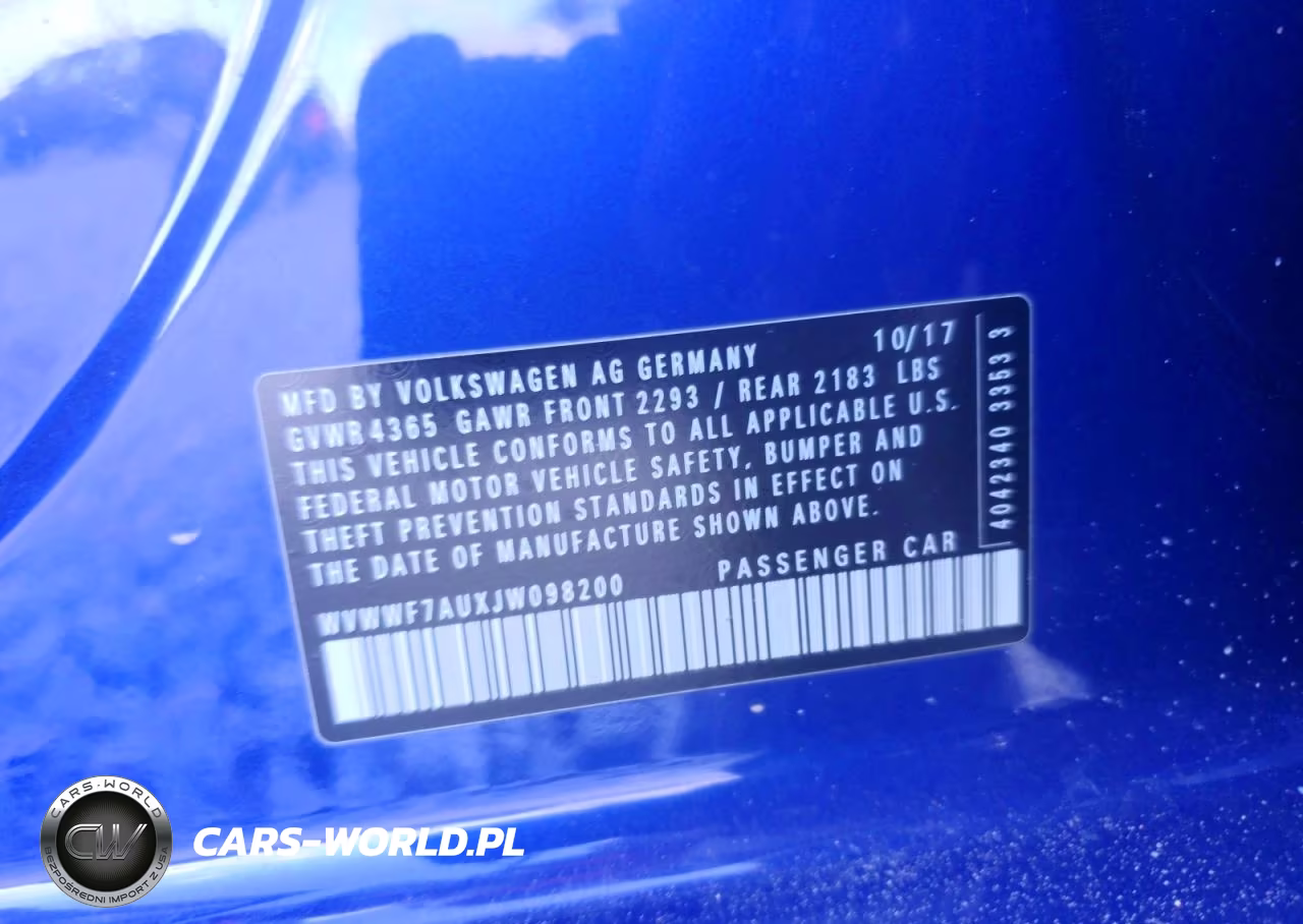 2018 Volkswagen Golf R VIN:WVWWF7AUXJW098200 - 12