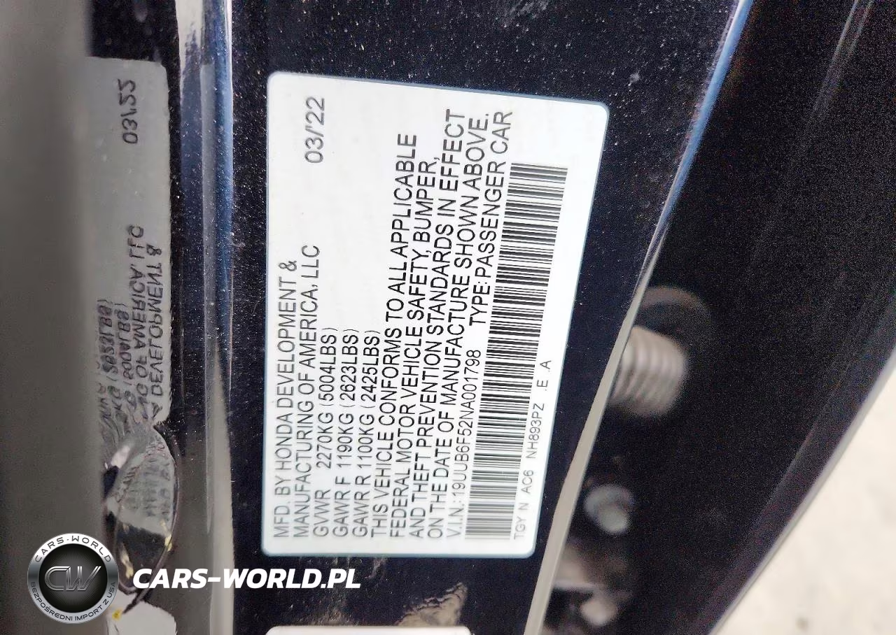 2022 Acura Tlx Tech A VIN:19UUB6F52NA001798 - 12