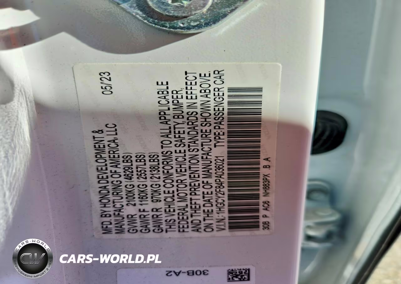 2023 Honda Accord Touring Hybrid VIN:1HGCY2F84PA036021 - 12