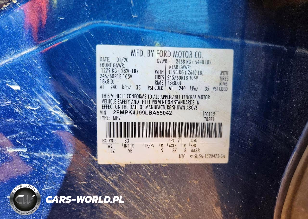 2020 Ford Edge Sel VIN:2FMPK4J99LBA55042 - 14