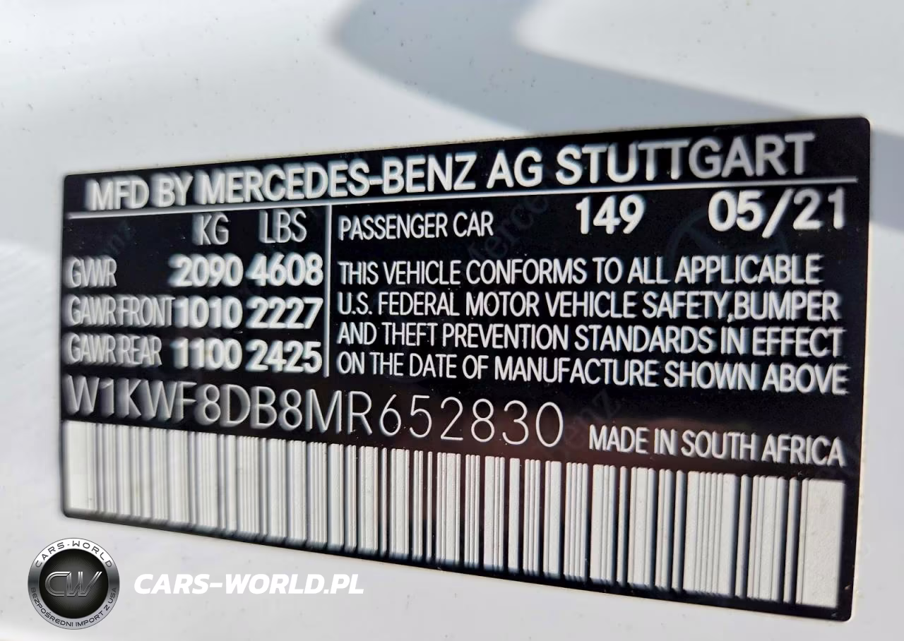 2021 Mercedes-Benz C 300 VIN:W1KWF8DB8MR652830 - 12