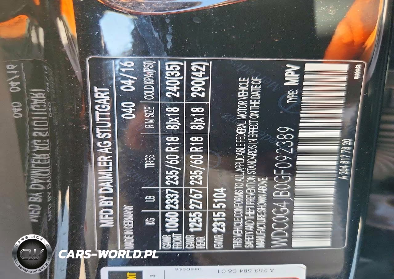 2016 Mercedes-Benz Glc 300 VIN:WDC0G4JB0GF092389 - 14