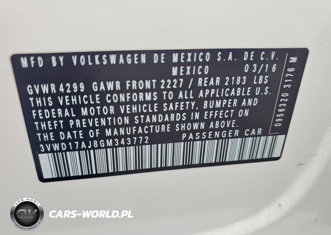 2016 Volkswagen Jetta Sport VIN:3VWD17AJ8GM343772 - 12